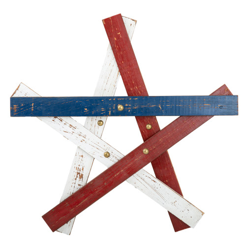 Sutton Home 20x20" Red, White & Blue American Wood Star Wall Decor