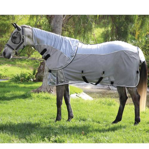 Professional's Choice 72" Charcoal & Black Comfort Fit Fly Sheet