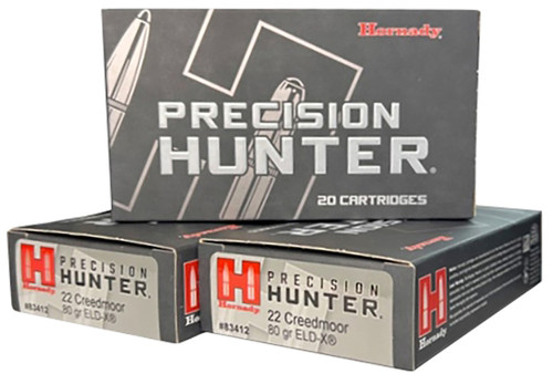 Hornady Precision Hunter .22 Creedmoor 80gr ELD-X Ammunition - 20 Round Box