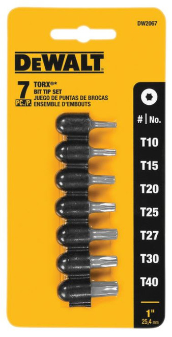 DeWalt DW2067 Torx Screwdriver Bit Set, 7 Piece, 1 in Bit Length, Steel