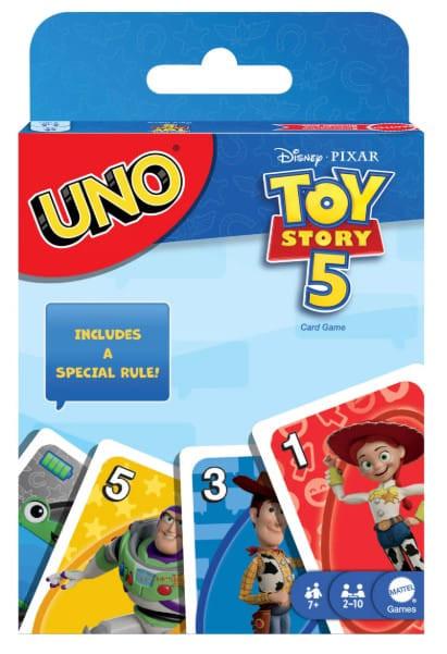 UNO Disney and Pixar Toy Story 5 Card Game for Kids Family Play