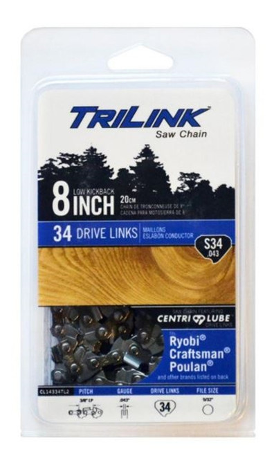 TriLink 8 in. S34 .043 in. Semi Chisel Chainsaw Chain