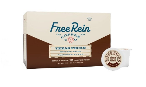 Free Rein Coffee Company Texas Pecan Medium Roast Coffee Pods - 12 Count