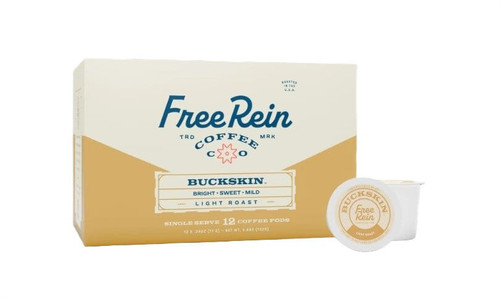 Free Rein Coffee Company Buckskin Light Roast Coffee Pods - 12 Count
