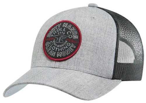 Troll Co. Men's Grey Heather DHCM Shocker Curved  Brim Mesh Snapback Trucker Hat