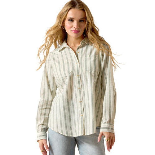 Ariat Women's Sea Stripe Billie Jean Long Sleeve Button Up Shirt