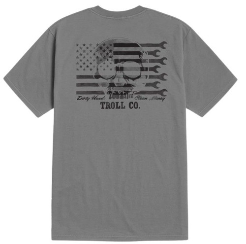  Troll Co. Men's Putty Flagship Skull Graphic Short Sleeve T-Shirt