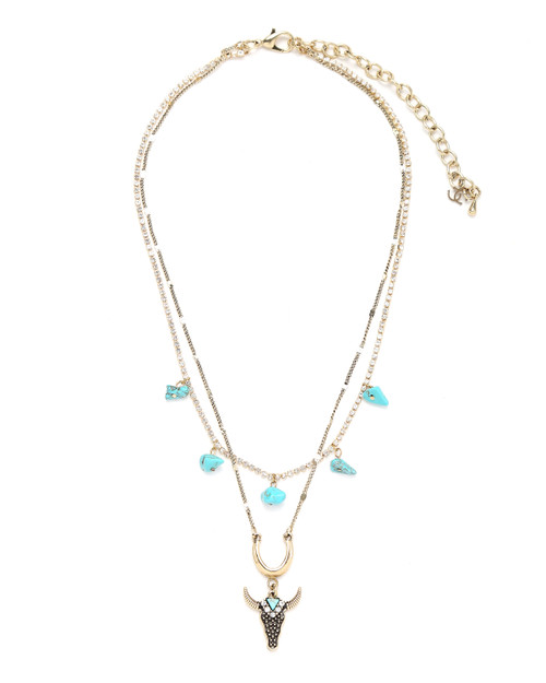 Cowgirl Confetti Saddle & Sky Necklace