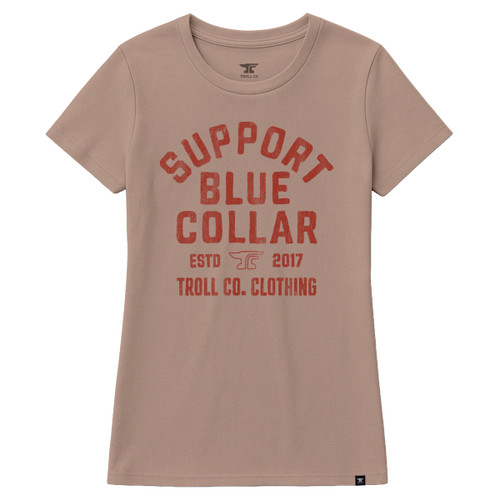 Troll Co. Women's Taupe SBC Billboard Short Sleeve Graphic T-Shirt