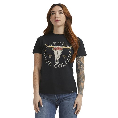 Troll Co. Women's Black SBC Longhorn Short Sleeve T-Shirt