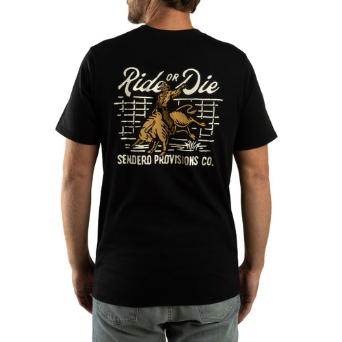Sendero Men's Black Ride or Die Short Sleeve Graphic T-Shirt