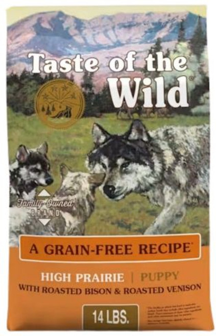 Taste of the Wild High Prairie Puppy Recipe with Roasted Bison & Roasted Venison - 14 lbs.