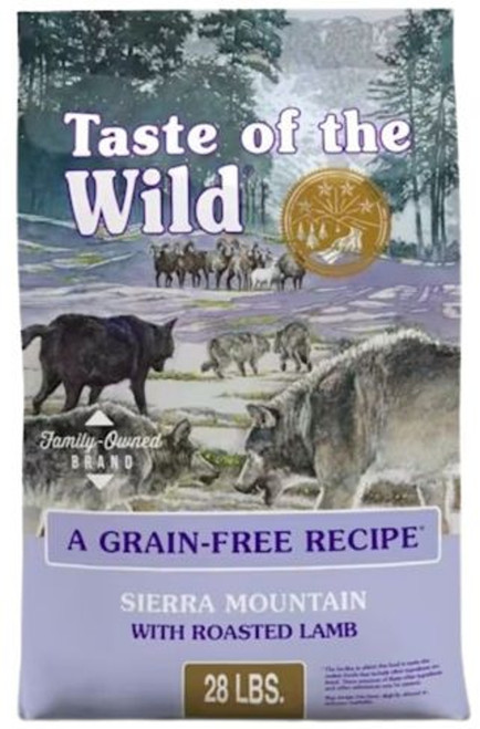 Taste of the Wild Sierra Mountain Grain-Free Roasted Lamb Dry Dog Food - 28 lbs.
