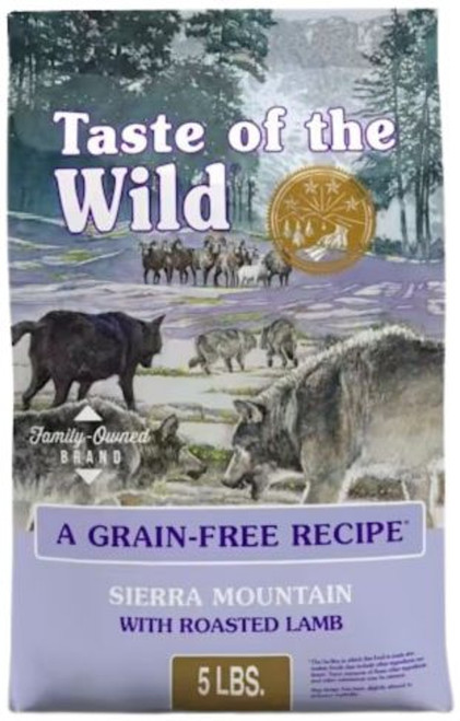 Taste of the Wild Sierra Mountain Grain-Free Roasted Lamb Dry Dog Food - 5 lbs.