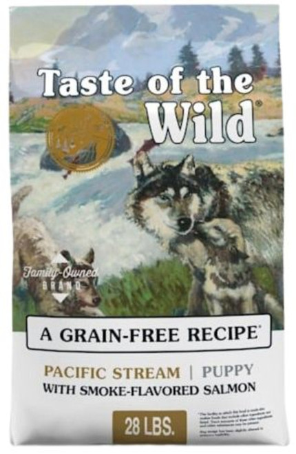 Taste of the Wild Pacific Stream Puppy Recipe with Smoke-Flavored Salmon Dry Puppy Food - 28 lbs.