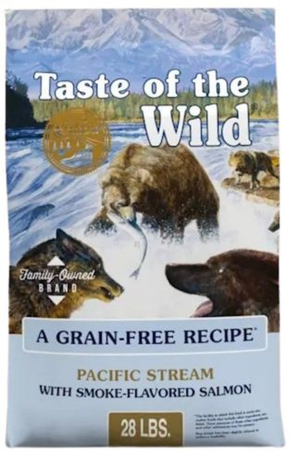 Taste of the Wild Pacific Stream Grain-Free with Smoke-Flavored Salmon Dry Dog Food - 28 lbs.