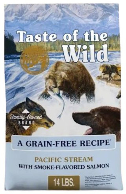 Taste of the Wild Pacific Stream Grain-Free with Smoke-Flavored Salmon Dry Dog Food - 14 lbs.