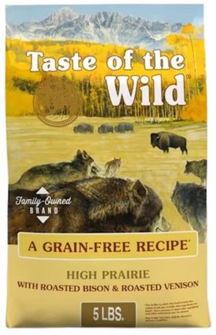 Taste of the Wild High Prairie Canine Recipe with Roasted Bison & Roasted Venison Dry Dog Food - 5lbs
