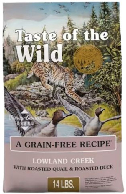 Taste of the Wild Lowland Creek Feline Recipe with Roasted Quail & Roasted Duck - 14 lbs.