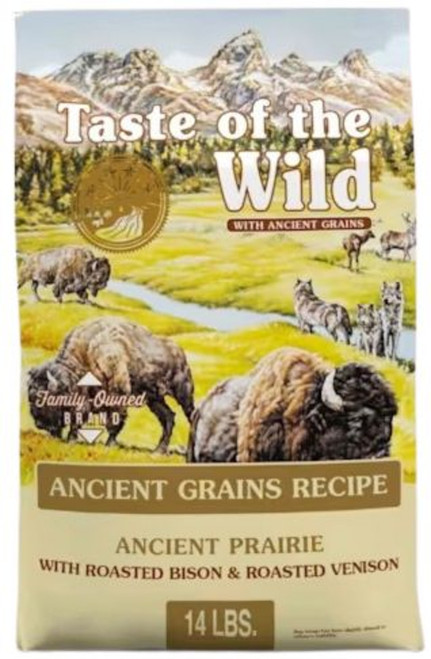 Taste of the Wild Ancient Prairie Canine Recipe with Roasted Bison & Roasted Venison - 14 lbs.