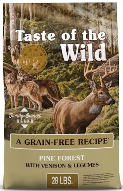 Taste of the Wild Pine Forest Grain-Free Dry Dog Food with Venison - 28 lb.