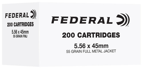 Federal 5.56 NATO 55gr Full Metal Jacket Rifle Ammunition