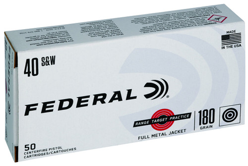 Federal Range & Target .40 S&W 180gr FMJ Ammunition