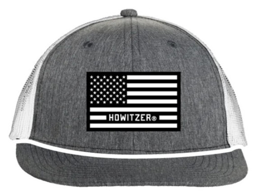 Howitzer Men's Heather Grey Flag Mesh Snapback Hat