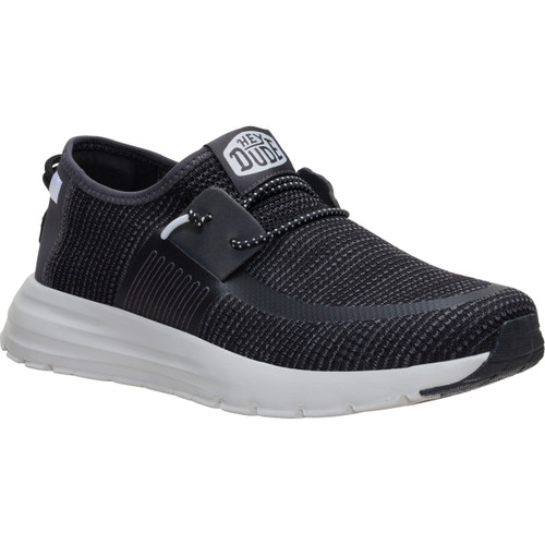 Hey Dude Men's Black Sirocco Stretch Sox Casual Shoes