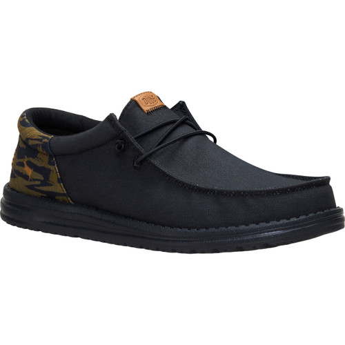 Hey Dude Men's Wally Funk Outdoor Camo Black & Multi Casual Shoes