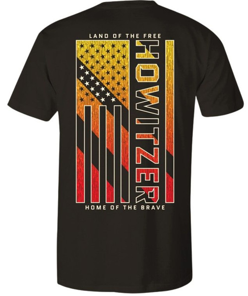 Howitzer Men's Black Brave Flag Short Sleeve T-Shirt