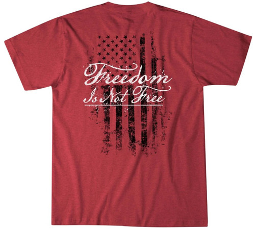 Howitzer Boys Youth Red Heather Freedom Stripes Short Sleeve T-Shirt