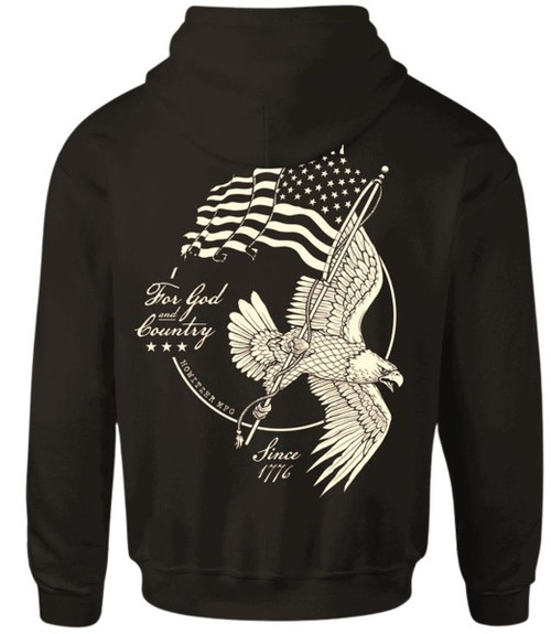 Howitzer Boys Youth Black God and Country Long Sleeve Pullover Hood