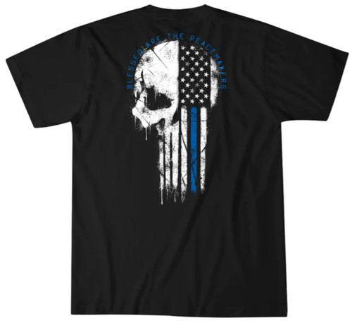 Howitzer Mens Black Blessed Peacemakers Short Sleeve Graphic T-Shirt
