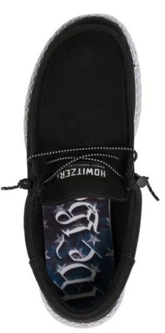 Howitzer Mens Roam Flag Black Casual Slip On Shoes