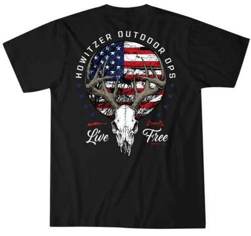 Howitzer Boys Youth Black Free Hunt CO Short Sleeve T-Shirt
