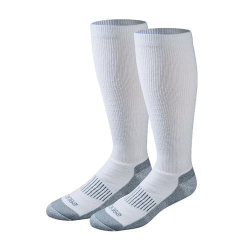 Dickies Mens White Comfort Compression Light Weight Crew Socks - 2 Pack
