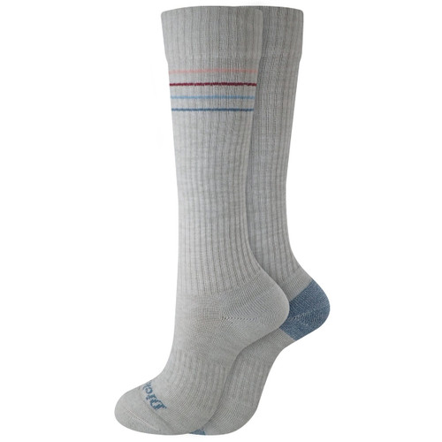 Dickies Womens Grey Blue Compression Crew Work Socks - 2 Pack