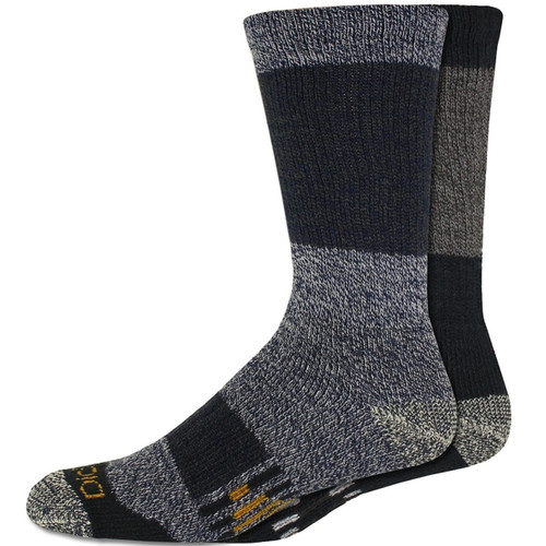 Dickies Mens Black Steel Toe Copper Infused Crew Socks - 2 Pack