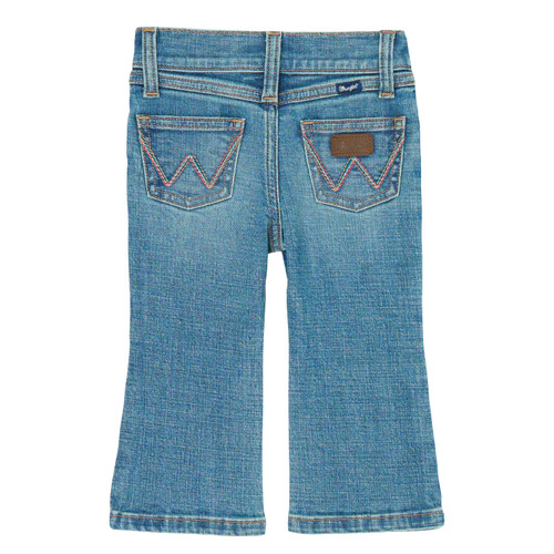 Wrangler Little Girls Willa Mid Wash Slim Bootcut Stretch Jeans