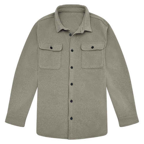 R Country Men's Oat Long Sleeve Button Up Shirt Jacket