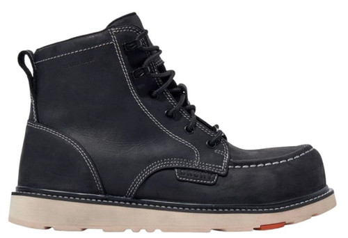 BRUNT Men's The Marin Black Waterproof 6" Moc Toe Work Boot