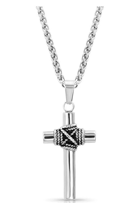 Montana Silversmiths Rope Wrapped Cross Necklace