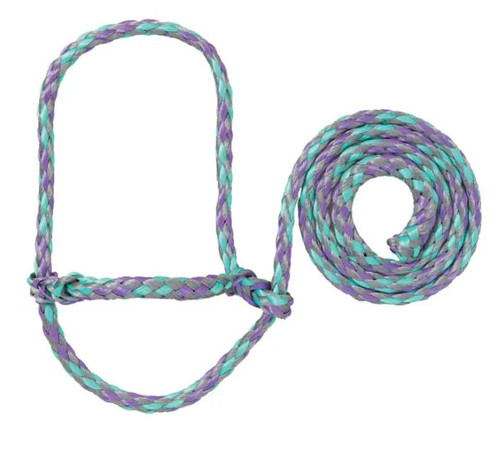 Weaver Leather Livestock Poly Rope Sheep & Goat Halter, Gray Lavender Mint