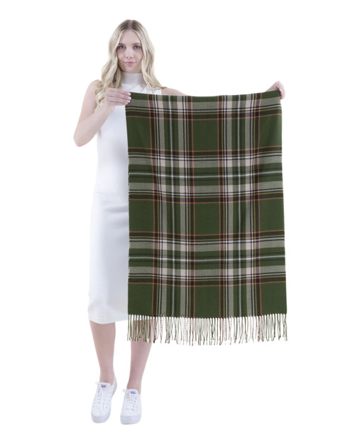 iScarf Womens Olive Highland Plaid Scarf