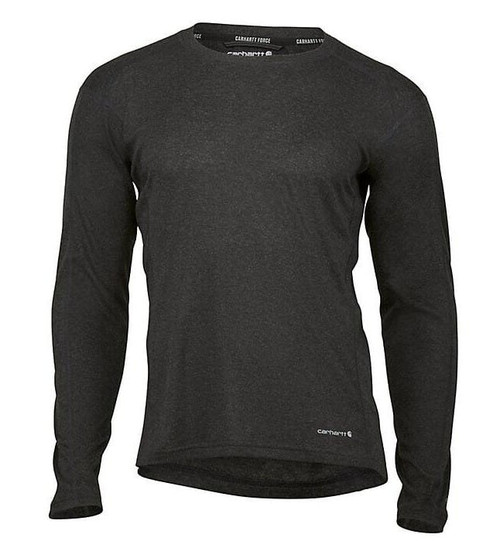 Carhartt Mens Black Force Midweight Stretch Long Sleeve Base Layer Crewneck