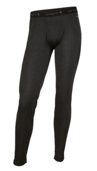 Carhartt Mens Black Force Midweight Stretch Base Layer Pants