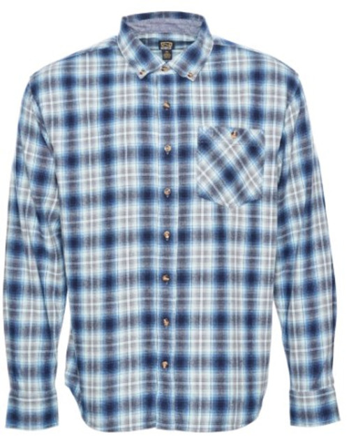 Noble Outfitters Men's Ombre Long Sleeve Flannel Button Up Shirt front