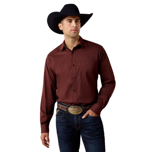 Ariat Men's Bitter Chocolate Everything Classic Fit Long Sleeve Button Up Shirt front