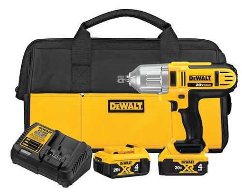 DeWalt 20V MAX 1/2" High Torque Impact Wrench Kit (4.0Ah)